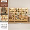 Estante antiguo gabinete de té estante de almacenamiento nuevo estilo chino estante de té mampara de sala de estar gabinete de tesoros múltiples no madera maciza juego de té gabinete de exhibición de té