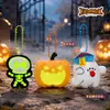 Pingente de chaveiro original de pelúcia para Halloween, estilo corrente de bolinhas, pingente de mochila, design de abóbora e morcego, pequeno presente peculiar, atacado