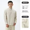 Nova Jaqueta Camisa Masculina 100% Algodão Masculina Bonita de Alta Qualidade Camisa Casual de Negócios de Outono Masculina Manga Longa