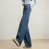 Jeans de Pierna Ancha para Mujer 2026 Nuevo Otoño Cintura Alta Adelgazantes Retro Primavera Sueltos Pierna Banana Forma de Pera Pantalones para Cuerpo