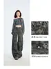 Jeans de Pierna Ancha Camuflados de Trabajo Estilo High Street Americano para Mujer 2026 Otoño Nueva Llegada Pantalones Camuflados Sueltos Petite