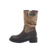 Botas de cowboy para mujer con hebilla de cinturón, Botas Maillard de Xinjiang, Botas de plataforma para aumentar la altura, Botas de jinete súper populares, Botas Martin