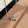 Colar Gipsofila Pingente Gato da Sorte Joia Coração em Camadas Luxo Leve Moda de Alta Qualidade Corrente para Clavícula Versátil