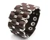 Pulsera de Cuero PU Marrón con Anillos Plateados Diseño Moderno y Audaz Estilo Trenzado Único Tamaño Ajustable Accesorio Perfecto para Hombres y Mujeres Duradero y Versátil para Uso Casual o Formal
