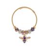 Nova Moda DIY Panjiadora Pulseira de Aço Inoxidável Pingente de Abelha com Diamante Pulseira Ajustável para Namorada Pulseira