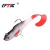 Cebo Suave Ftk Envuelto en Plomo con Cola Rizada, Cebo de 8 cm y 10 cm con Anzuelos Triples, Equipo de Pesca con Diseño Fluorescente de Alto Brillo