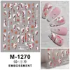 Carcasa Estampada del Pequeño Libro Rojo Pegatinas para Uñas Mariposa Serpentina Aurora Uñas Color Rosa Glaseado Tridimensional Avanzado