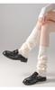 Calcetines Grues de Línea Gruesa para Mujer Color Camel Claro de Media Pantorrilla Estilo Holgado Ins Tendencia Calcetines para la Pantorrilla para Primavera y Otoño