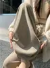 [Chanlan] Pantalones Casuales de Pana Forrada para Otoño, Color Blanco Arroz de Pulpa de Arroz para Mujer, Pierna Recta Versátil de Pierna Ancha para el Trabajo