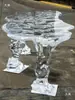 Mesa e cadeiras para varanda, mesa de centro de cristal, mesa de centro para sala de chá do escritório do chefe, modelo de sala de resina translúcida de geleira para feira de exposições