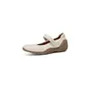 2026 Zapatos Mary Jane Deportivos de Piel de Oveja Suave con Suela Gruesa de 3 cm, Puntera Redonda, Planos Cómodos Casuales con Velcro