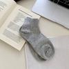Calcetines de Algodón de Color Sólido con Puntos Simples para Todas las Estaciones, Calcetines Cortos de Tubo Bajo Tipo Mocasín, Transpirables, Delgados, Versátiles para Mujer