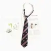 Corbata Rosa para Hombres y Mujeres con Estilo de Cremallera, Decoración de Camisa Casual Juvenil para Mujeres, Estilo K, Corbata Estilo JK Japonés
