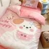 Juego de tres piezas de colcha pequeña especial para jardín de infantes de algodón puro clase A, estampado de dibujos animados lindos, ropa de cama 100% algodón para la entrada del bebé al jardín de infantes