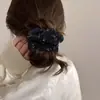 Scrunchies florais coreanos e japoneses, elásticos de cabelo frescos estilo floresta para rabo de cavalo, acessórios de cabelo scrunchie, elásticos de cabelo
