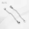 Punto de Venta al por Mayor Cadena de Extensión de Acero de Titanio que No se Desvanece con Hebilla Hilo para Joyería Hecha a Mano DIY Accesorios para Pulsera de Perlas Collar