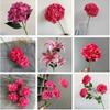 Nueva flor artificial de boda Rojo Rosa Techo de Salón de Bodas Decoración de Banquete de Boda Arreglo Floral para Camino Arreglo Floral de Piso Flor Falsa Sola