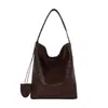 Bolsa Grande Capacidade Retrô Outono e Inverno Feminina 2026 Novo Estilo Moda Textura Trançada Ombro Único Bolsa Mãe-Filho Bolsa Saco para o Dia a Dia