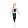 E-commerce Transfronteiriço Vestido para Boneca Barbie de 11 Polegadas 30cm Roupa Externa Pequena e Cheirosa Roupa Externa de Lã Calça de Couro Pronta para Venda