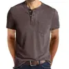 Camiseta Táctical Henry de Manga Corta con Cuello Redondo para Hombre de Exterior Amazon Camisa Poio Casual Clásica Europea y Americana para Hombre