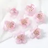Mini Flores Artificiais de Flor de Pessegueiro para Decoração de Casamento, Decorações de Presilha de Flor Artificial, Cabeças de Flor de Seda de Flor de Ameixeira, Kit de Material para Guirlanda DIY