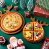 Tabla de Cortar de Frutas Personalizada Bandeja Creativa de Alce Navideño Bandeja de Madera para Snacks Bandeja de Frutas Secas Plato de Decoración para el Té de la Tarde