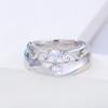 Anillo de pareja de ángel temperamento de personalidad europea y americana sentido del diseño incrustado circón anillo abierto fabricantes de joyas venta al por mayor