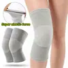 Joelheiras de Carvão de Bambu Tamanho Grande Tricô Fibra de Bambu Joelheiras Quentes Esportes de Corrida Proteção de Joelho para Casa Proteção contra Frio Joelheiras Venda por Atacado