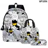Juego Transfronterizo Nuevo 3D Forsaken Gubby Set de Tres Piezas de Mochila Escolar Impresa, Estuche y Bolso de Hombro