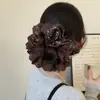 Elástico de Cabelo Florido de Renda de Quatro Camadas Melard Estilo Retro Coreano Rabo de Cavalo Baixo Acessório de Cabelo para Coque Elegante