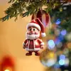 Transfronterizo Nuevo Producto Acrílico 2D Creativo Papá Noel Atmósfera Festiva Decoración Árbol de Navidad Colgante