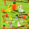 Paisaje Micro Color Sólido Animal Pequeño Resina Adornos Pequeños Piezas Lindas de Accesorios de Bolsa Ciega Mini Decoraciones de Escritorio para Coche