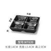Plato Pequeño de Melamina para Postre o Snack, Plato de Plástico para Salsas para Untar, Dividido en Dos, Tres o Cuatro Compartimentos, Plato para Sabores