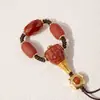 Set de conectores universales de ágata roja con cuentas de semillas de maracuyá, cuentas decorativas de estrella y luna, cuentas budistas, collar, pulsera, accesorios para manualidades