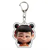 Nezha 2: Menino Demônio Causa Caos no Mar Pingente de Mochila Decorativo Fofo Atacado Chaveiro de Acrílico Pequeno Presente Translúcido
