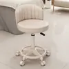 Banqueta Baixa Universal com Rodinhas para Elevação Uso Doméstico com Encosto Pequena para Sala de Estar Quarto Cadeira de Maquiagem Rodízios Móveis para Rejuntes Banqueta