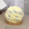 Hilo de mohair mezclado a mano con textura de pelo, hilo especial para bolsos de bricolaje, color caramelo, suave para sombreros hechos a mano, hilo para suéteres de ganchillo