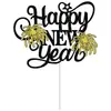 Banner de Año Nuevo de Producto Nuevo de Amazon, Decoración de Pastel para Fiesta de Año Nuevo, Inserto Decorativo Pequeño, Banner de Ventana para el Día de Año Nuevo, Guirnalda