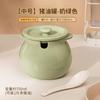 Pote de Banha Cerâmico Escandinavo Estilo Creme Cozinha Doméstica Resistente a Altas Temperaturas Pote para Temperos com Colher e Tampa Pote para Óleo de Carne de Pimenta