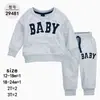 Sudadera de Otoño Nueva de Cuello Redondo Transfronteriza Material Ropa para Bebés y Niños Traje de Dos Piezas Traje Deportivo Casual [Mayoreo]