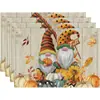 Amazon Halloween Acción de Gracias Manteles Individuales Calabaza Hoja de Arce Manteles Individuales Pavo Otoño Decoración de Mesa Manteles Individuales Resistentes al Calor