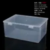 Caixa de armazenamento plástica com compartimentos fixos, caixa com fecho integrado, caixa de joias, diamante brilhante, DIY manual, caixa de acabamento de mesa com tampa flip