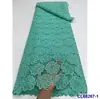 Encaje soluble en agua con bordado de flores y plantas, con adornos de pedrería y tela de encaje calada, tela de encaje para vestidos, encaje francés