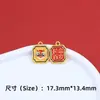 Nuevo Aceite de Gota de Oro de Arena Antigua Colgante de Cabeza de León de la Suerte Ping An Joya Hecho a Mano DIY Collar Pulsera Joyería Adornos Colgantes