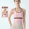 Chaleco de Yoga con Cuello Halter y Almohadillas en el Pecho, Sujetador Deportivo a Prueba de Impactos para Mujer, Sujetador de Pilates, Chaleco Deportivo Lulu