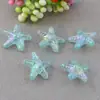 Estrela do Mar Acrílica Banhada Estrela Contas Soltas Furo Reto Atravessado Contas para Pulseira Estrela Colar Pingente Acessórios de Joias DIY