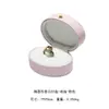 Nova caixa de anel com fivela dourada, caixa de joias oval em Xiangyunsha, caixa de armazenamento para brincos e pingentes, caixa de embalagem para joias