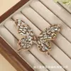 Borboleta de Strass Luxo Acessível Borboleta Estéreo Totalmente Diamantada Acessórios Joias Artesanais DIY Acessórios para Faixa de Cabelo Bolsa Roupas