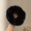Elásticos de Cabelo Versáteis para Meninas Outono e Inverno, Cordas de Cabelo da Moda com Estampa Xadrez Retrô, Elásticos de Cabelo Cor Café Simples Estilo Francês de Intestino Grosso, Acessórios de Cabelo