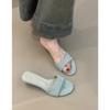 Pantuflas de Punta Abierta con Tacón de Cuña para Mujer, Ropa Exterior de Verano, Zapatos de Tacón Alto, Sandalias Hermosas de Estilo Francés